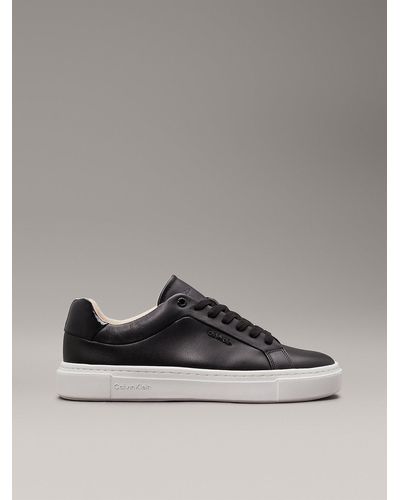 Calvin Klein Leather Trainers - Grey