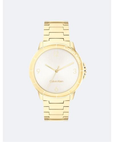 Calvin Klein Linear Dial Link Bracelet Watch - Metallic
