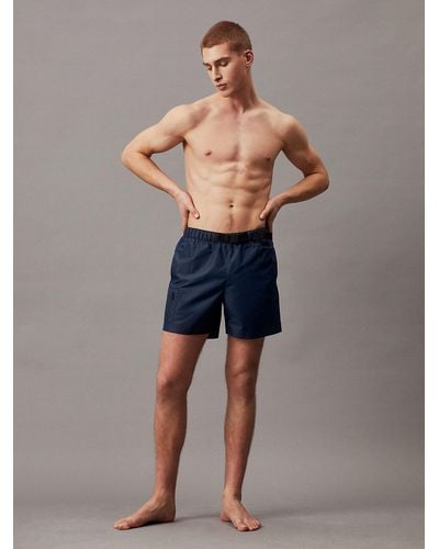Calvin Klein Medium Drawstring Swim Shorts - Blue
