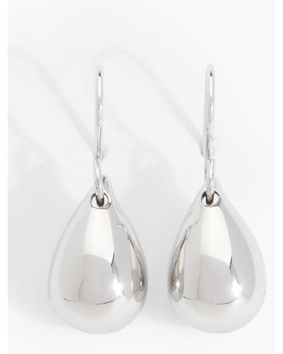 Calvin Klein Earrings - Sculptured Drops - - Silver - Women - One Size - White