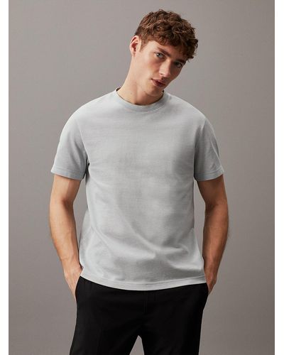 Calvin Klein Two Tone Oxford T-shirt - Grey