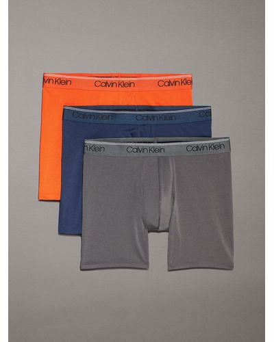 Calvin Klein 3 Pack Boxer Briefs - Micro Stretch - Grey