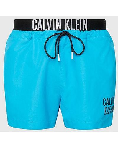 Calvin Klein Zwemshort Met Dubbele Tailleband - Intense Power - Blauw