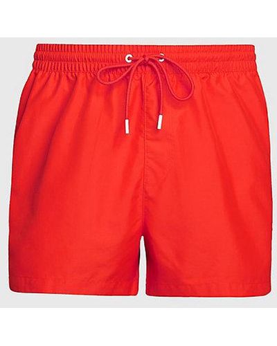 Calvin Klein Bañador corto con cordón - Logo Tape - Naranja