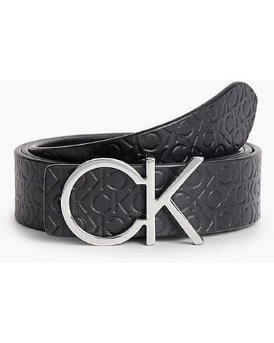 Calvin Klein Recycled Reversible Logo Belt - - Black - Women - 75 Cm - Meerkleurig