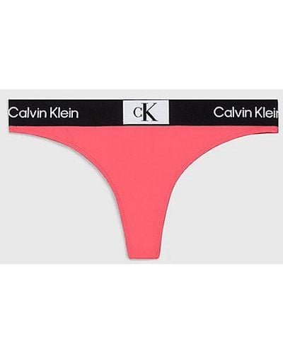 Calvin Klein Parte de abajo de bikini de tanga - CK96 - Rojo