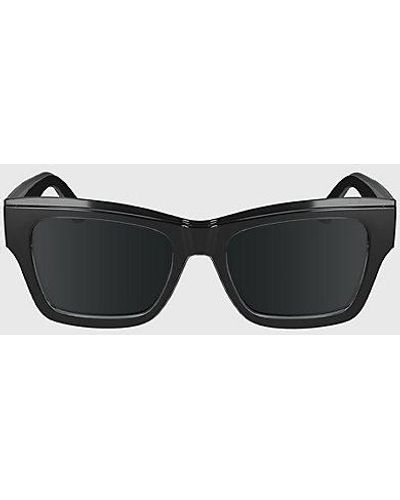 Calvin Klein Gafas de sol rectangulares modificadas CKJ24609S - Negro