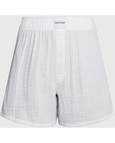 Calvin Klein Short de pyjama - Pure Textured - Blanc