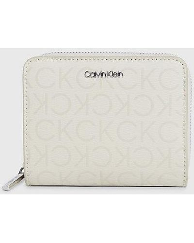 Calvin Klein Logo-RFID-Portemonnaie mit Rundum-Reißverschluss - Natur