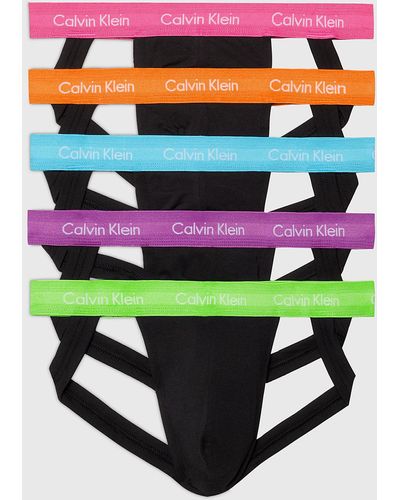 Calvin Klein Lot de 5 strings pour homme - Pride - Blanc