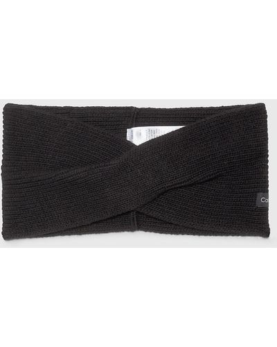 Calvin Klein Cotton Wool Blend Headband - Black