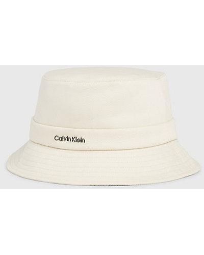 Calvin Klein Canvas Bucket Hat - Naturel