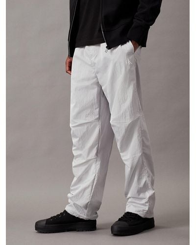 Calvin Klein Pantalon de survêtement en sergé de satin - Gris