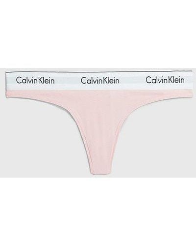Calvin Klein Thong - Modern Cotton - - Pink - Women - S