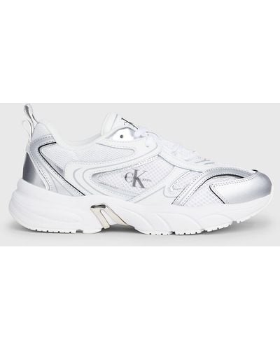 Calvin Klein Leather Trainers - White