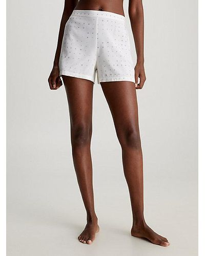 Calvin Klein Pyjama-Shorts - Weiß