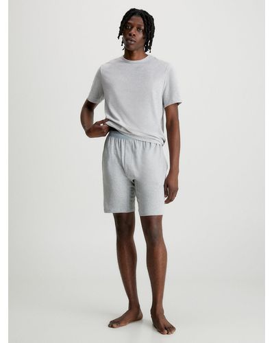 Calvin Klein Ensemble pyjama court - Cotton Stretch - Blanc