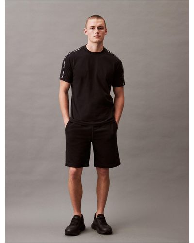 Calvin Klein Logo Tape Knit Shorts - Black