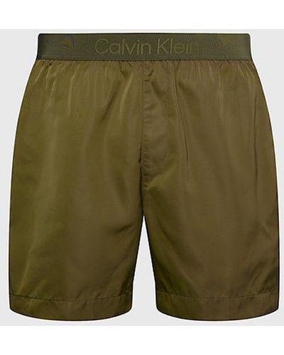 Calvin Klein Zwemshort Met Tailleband Met Logo - Core Tonal - Groen