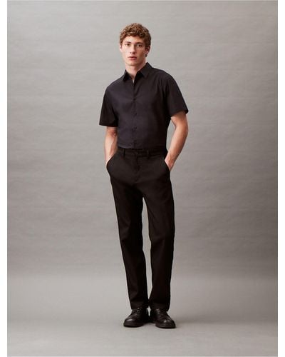 Calvin Klein Cotton Flex Trouser - Grey