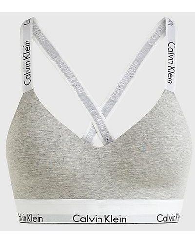 Calvin Klein Bralette - Modern Cotton - - Grey - Women - Xs - Grijs