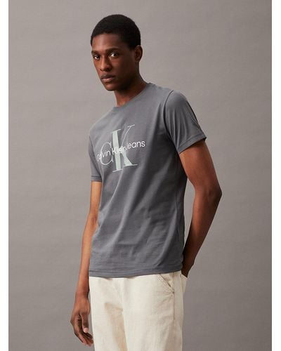Calvin Klein Slim Monogram T-shirt - Grey