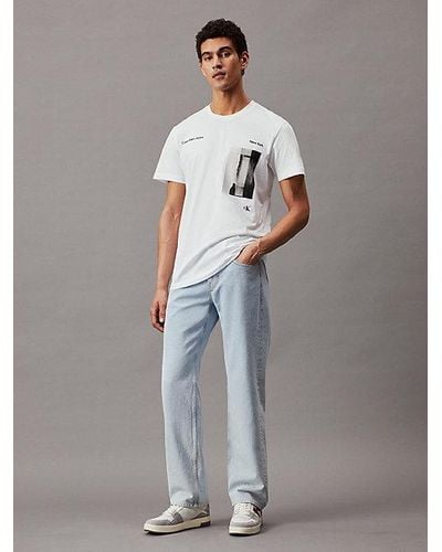 Calvin Klein T-shirt Met Fotoprint - Grijs