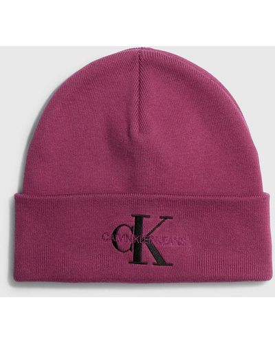 Calvin Klein Bonnet avec logo - Violet