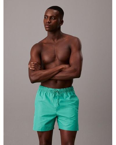 Calvin Klein Medium Drawstring Swim Shorts - Green