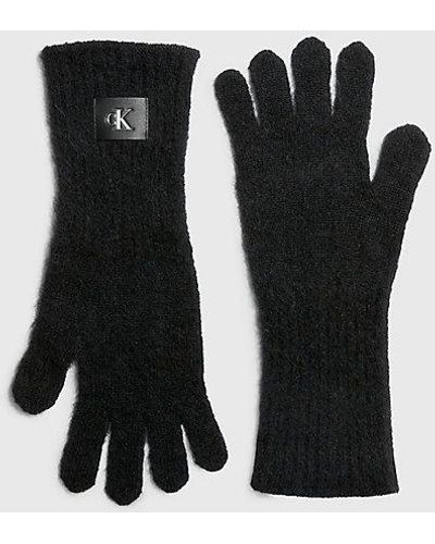 Calvin Klein Handschuhe aus Wollgemisch - Schwarz