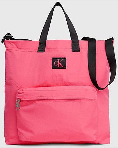 Calvin Klein Gerecyclede Nylon Tote Bag - Roze