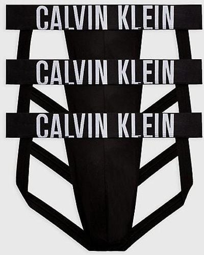 Calvin Klein 3-pack Jock Straps - Intense Power - Zwart