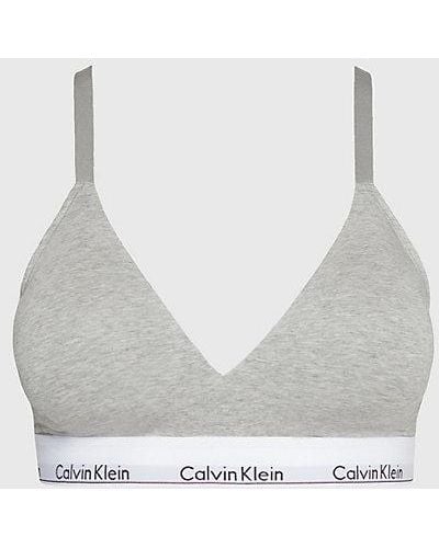 Calvin Klein Sujetador de triángulo de talla grande - Modern Cotton - Gris