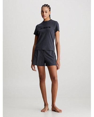 Calvin Klein Pyjama Met Short - Intense Power - Wit