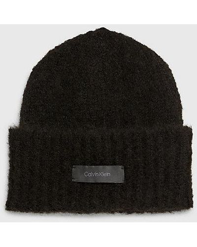 Calvin Klein Gorro de punto de lana - Negro