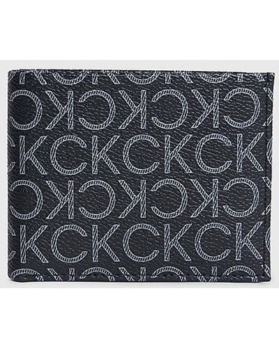 Calvin Klein Schmales RFID-Portemonnaie mit Logo - Grau