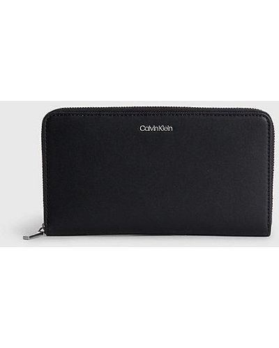 Calvin Klein Large Recycled Zip Around Wallet - - Black - Women - One Size - Schwarz