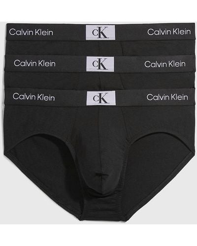 Calvin Klein Lot de 3 boxers longs - CK96 - Noir