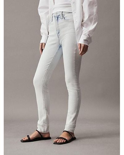 Calvin Klein High Rise Skinny Jeans - Blanco