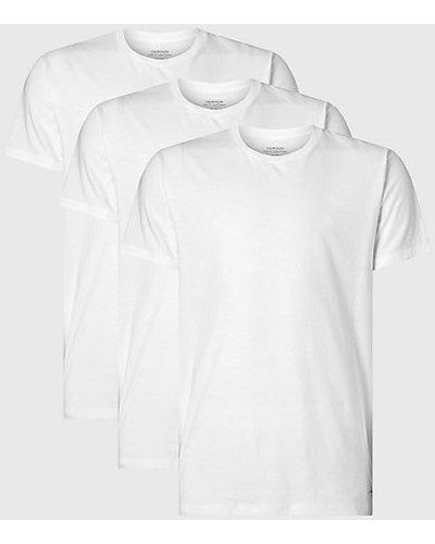 Calvin Klein Pack de 3 camisetas - Cotton Classics - Blanco