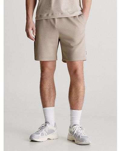 Calvin Klein Shorts deportivos jacquard con cinturilla doble - Neutro