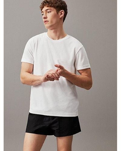 Calvin Klein Strand-T-Shirt aus Frottee - Grau