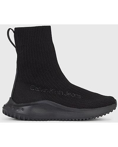 Calvin Klein Zapatillas altas tipo calcetín - Negro