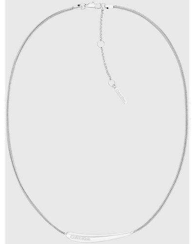 Calvin Klein Necklace - Elongated Drops - White