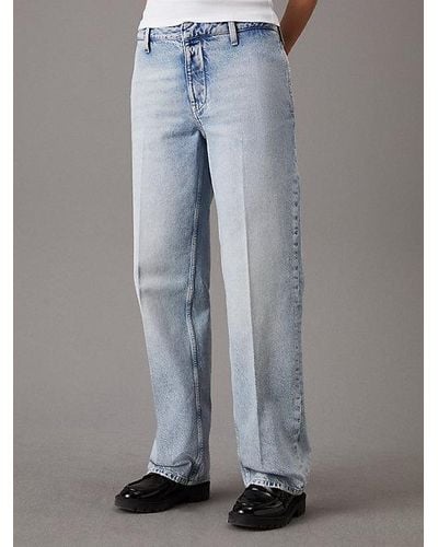 Calvin Klein 90's Straight Trouser Jeans - Grau