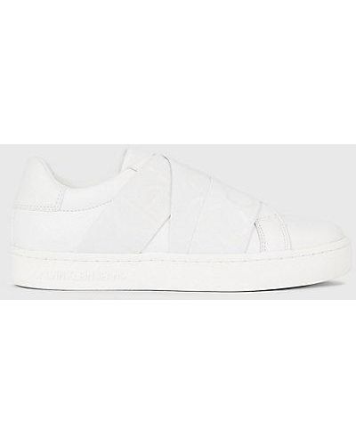 Leather slip deals on sneakers