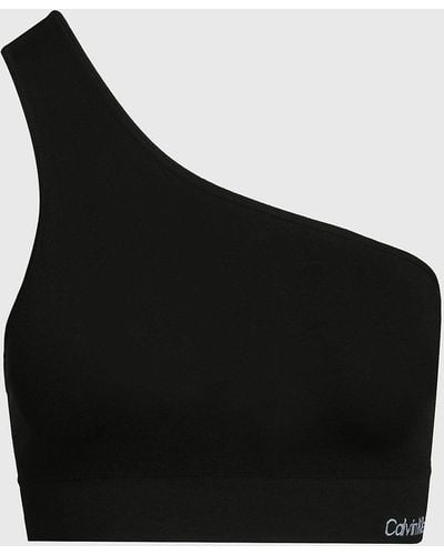 Calvin Klein Haut de bikini asymétrique - CK Meta Essentials - Noir
