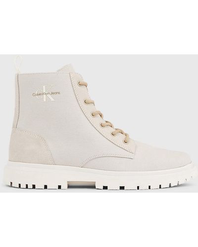 Calvin Klein Canvas Boots - Natural