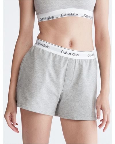 Calvin Klein Modern Cotton Lounge Sleep Shorts - Gray