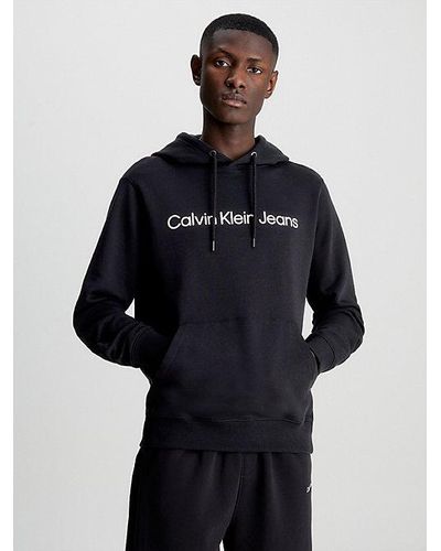 Calvin Klein Logo Hoodie - - Black - Men - XS - Blau